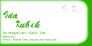 ida kubik business card